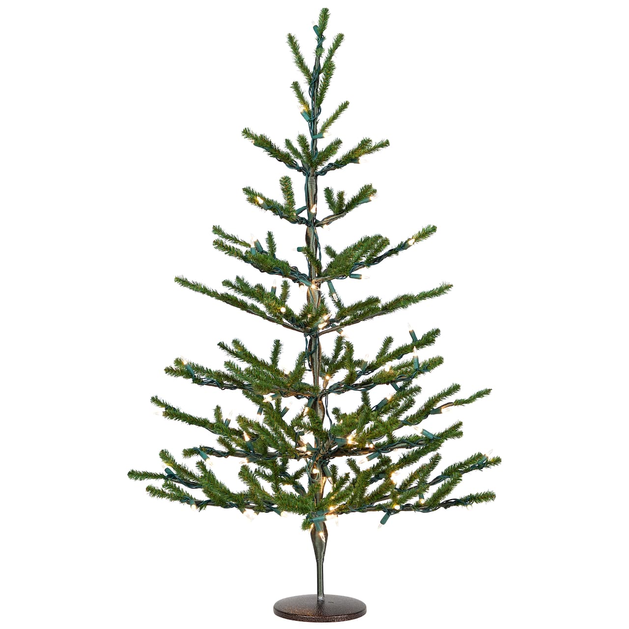 3ft. Pre-Lit Alpine Coral Artificial Christmas Tree, Clear Lights